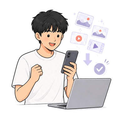 รับไฟล์ภาพ/วิดีโอ